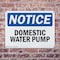 Signmission Domestic Water Pump, 24 in W x Rectangle, Plastic OS-2PACK-NS-P-1824-L-11450 - alternate 8